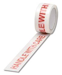 36 x Rolls Of HANDLE WITH CARE Printed Packing Tape 48mm x 66m